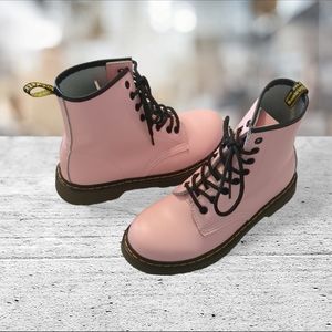Dr  Martens pink combat boots size 9